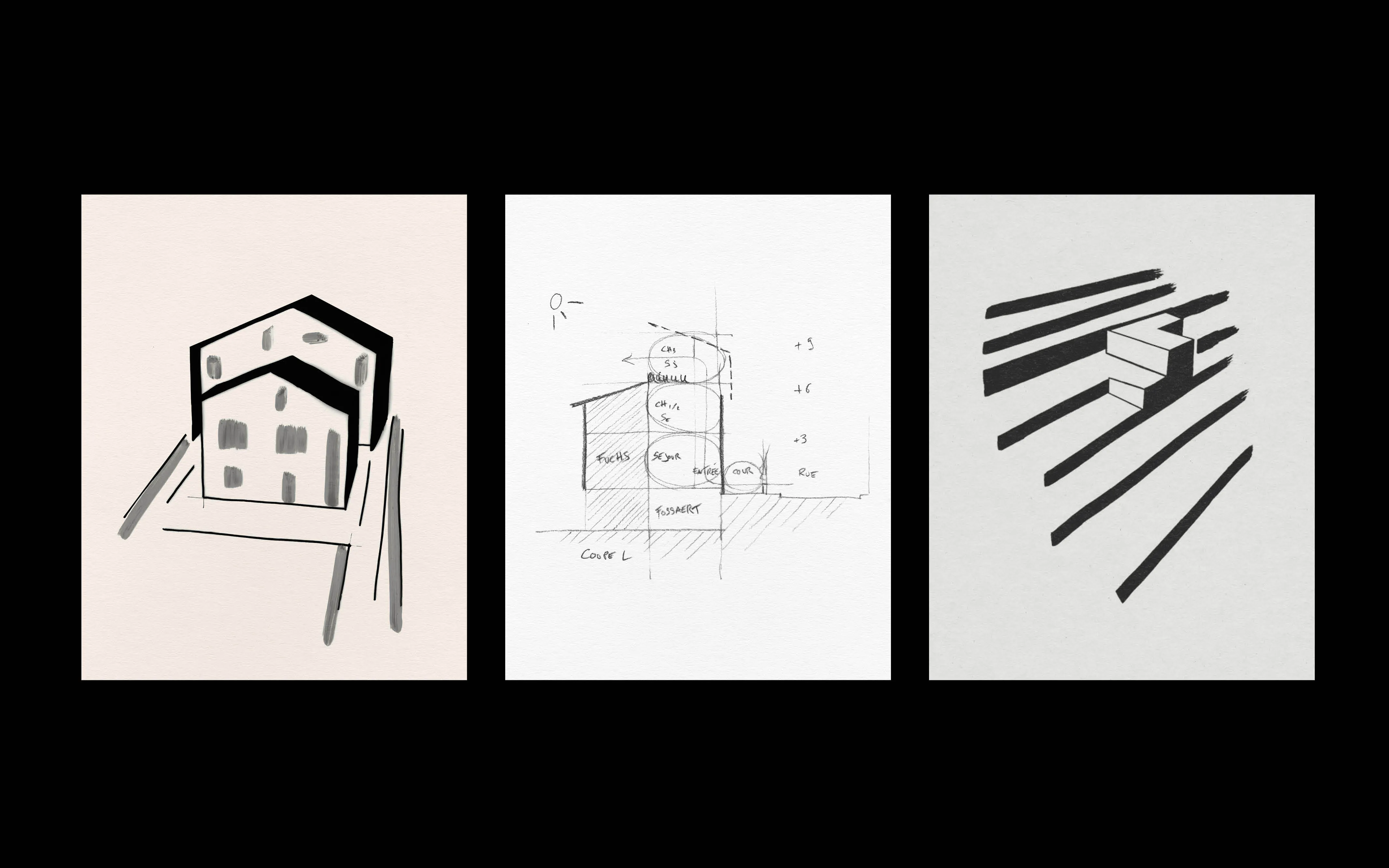 Sélection et mise en forme d’une série d’illustrations réalisées par les architectes