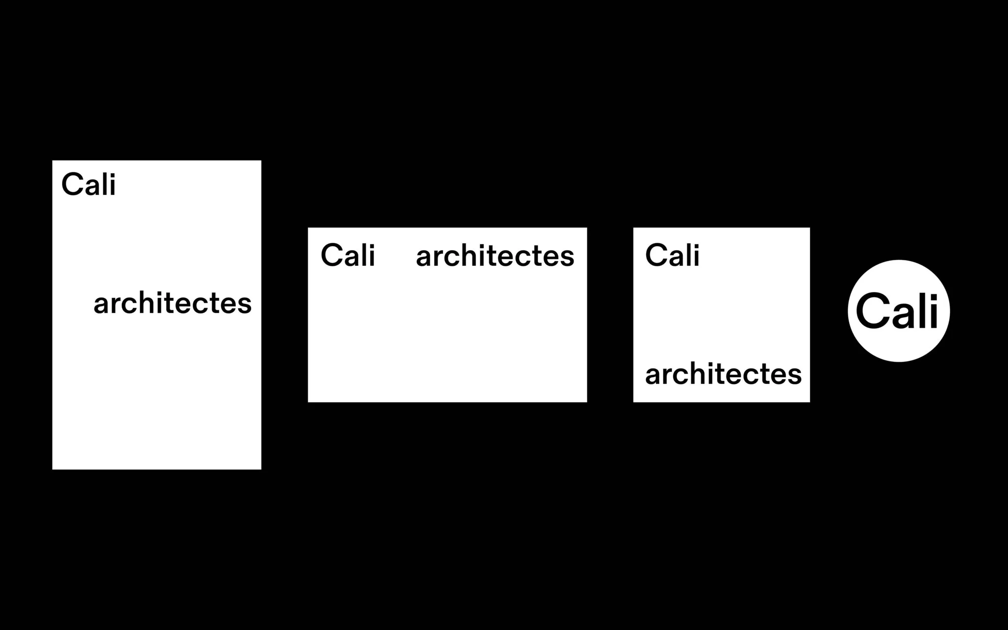Composition dans différents formats du typogramme de l’agence