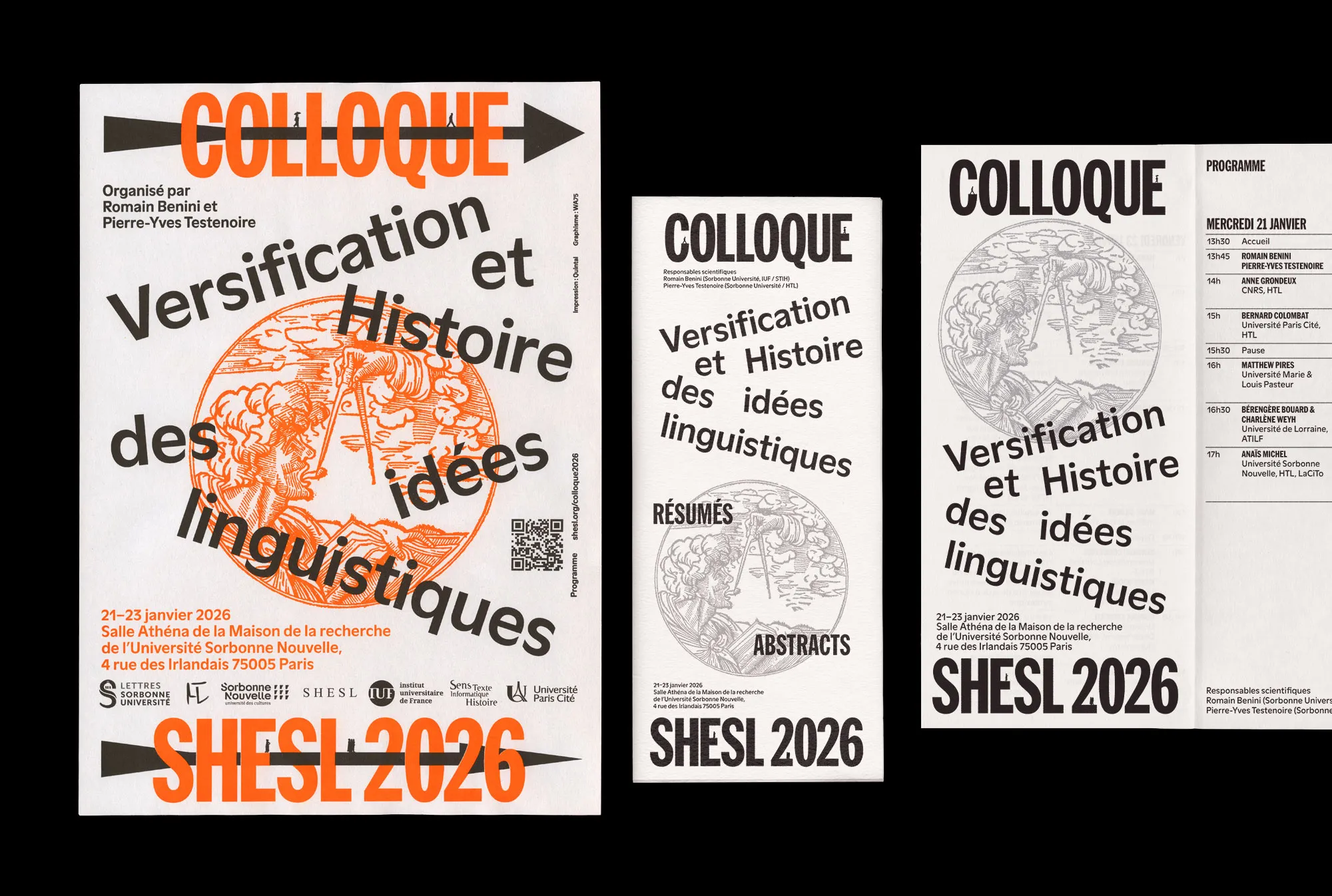 Affiche, livret résumés, dépliant programme